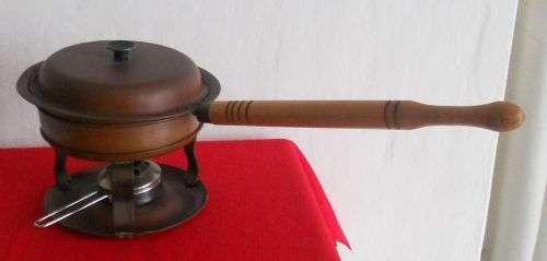 vintage copper double boiler chaffing dish