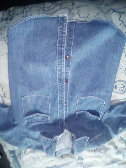 ladies blue denim top