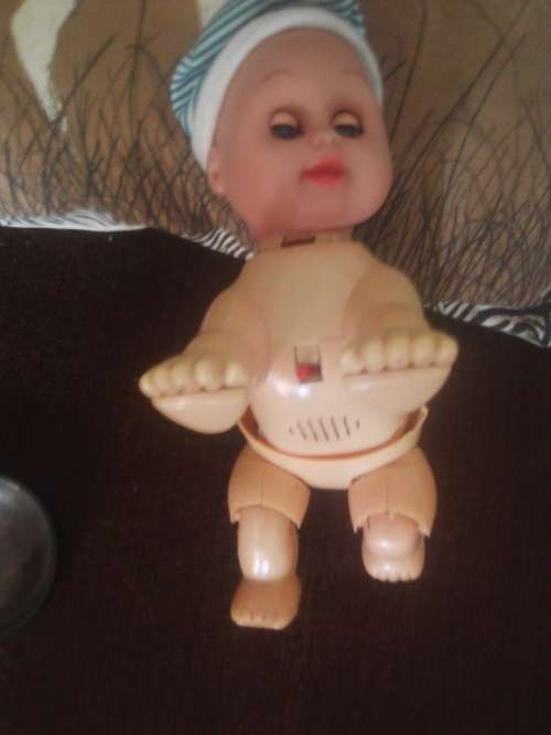 vintage small crawling baby