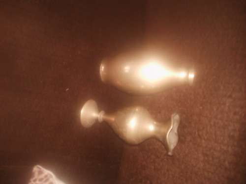 4 brass copper vases