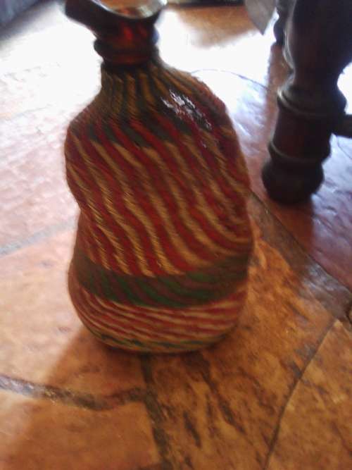 ANTIQUE DECORATED BOTTLE