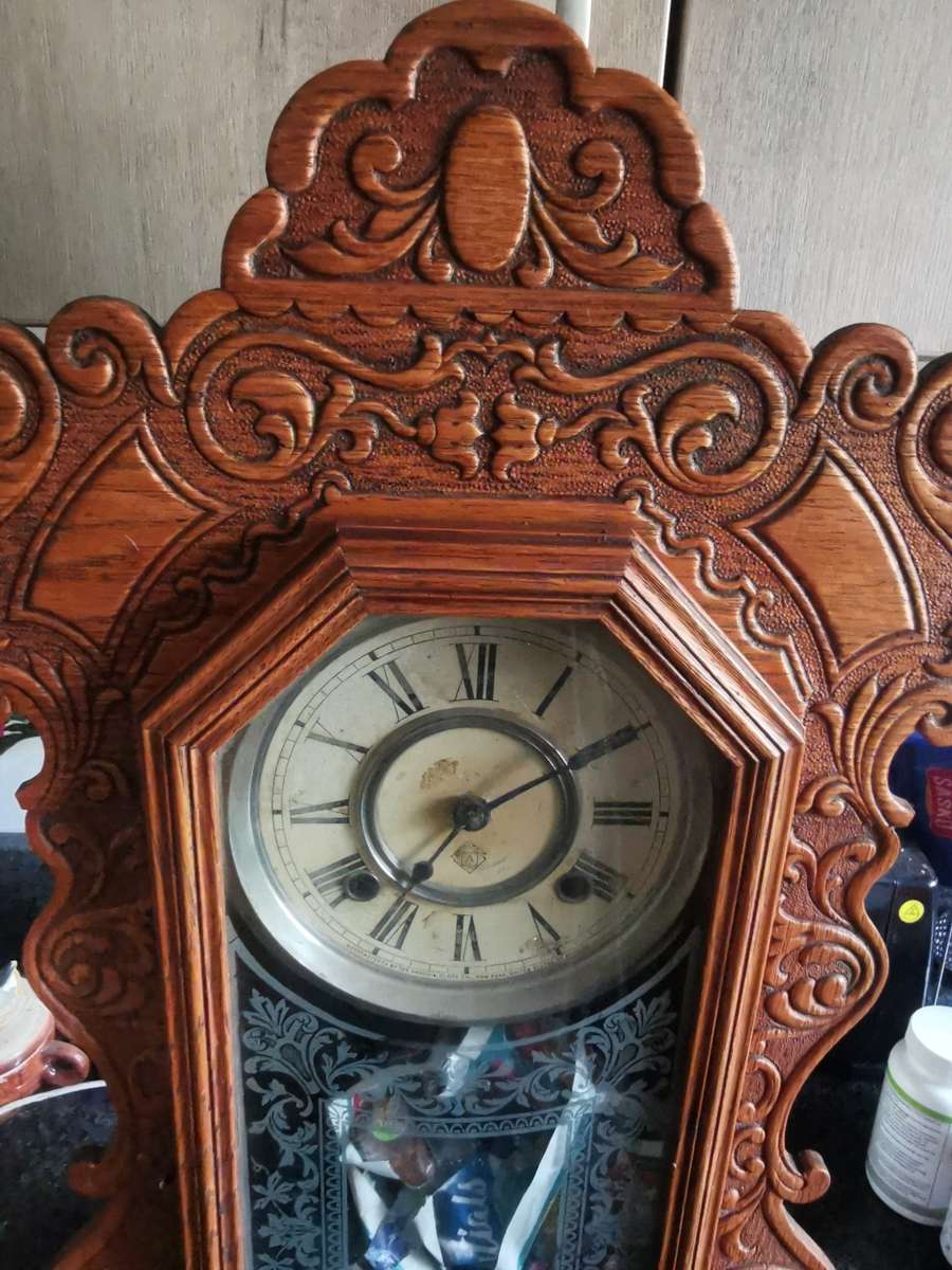 ANTIQUE ANSONIA WALL CLOCK 1