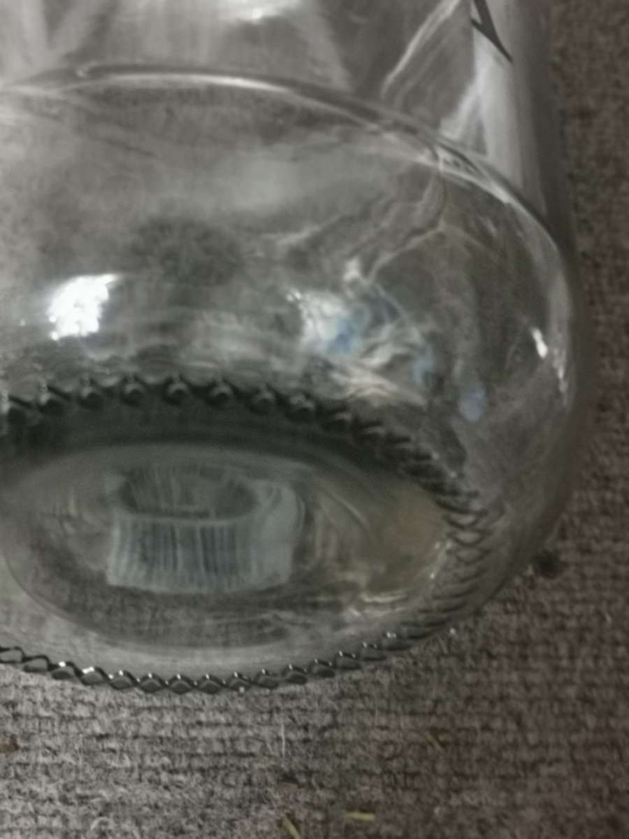 VINTAGE OUMA BESKUIT GLASS JAR WITH LID