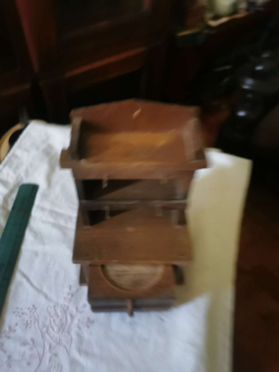 Vintage small wooden dresser with coasters