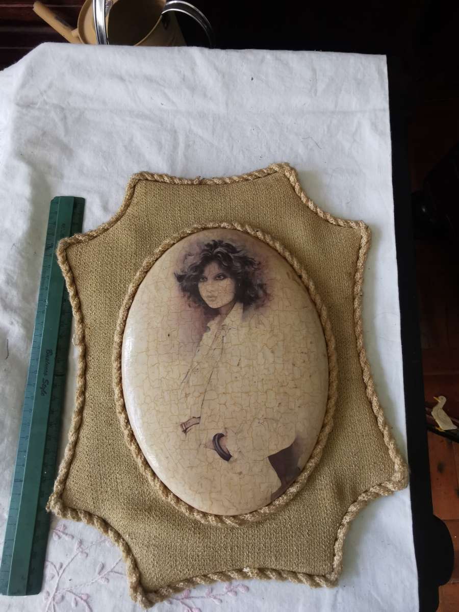 Vintage small wooden dresser with coasters