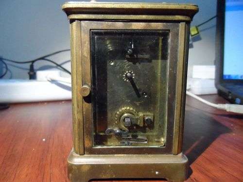 carriage clock. with case