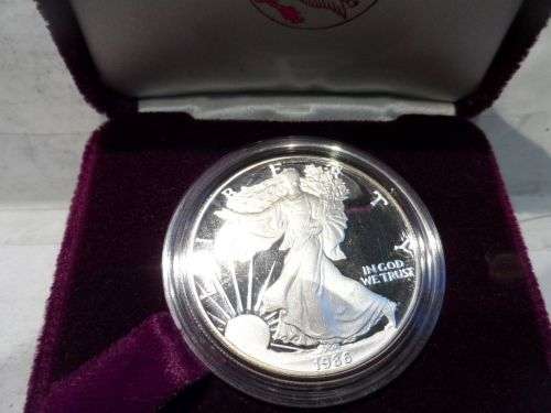 Silver American Eagle 1986 liberty one dollar proof