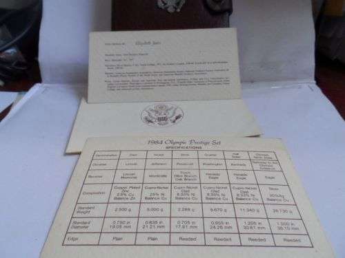 United States 1984 Olympic Prestige proof Set silver dollar