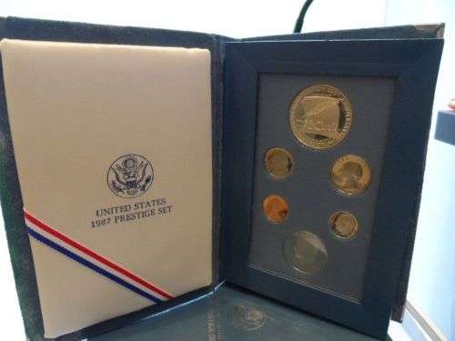 United States 1987 prestige proof coin set, silver.