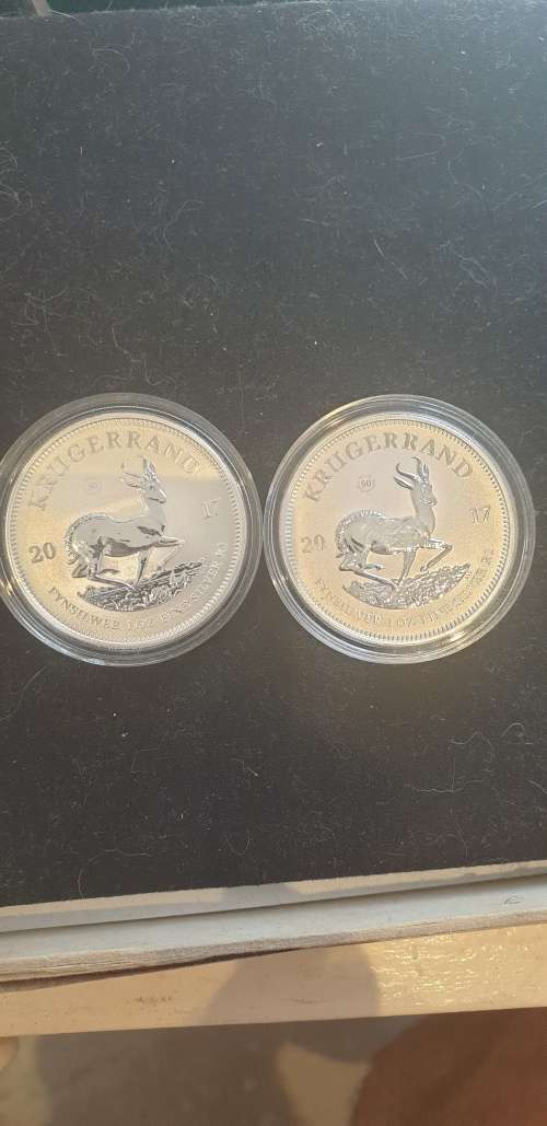 Two Silver 2017 kruger rands encapsulated