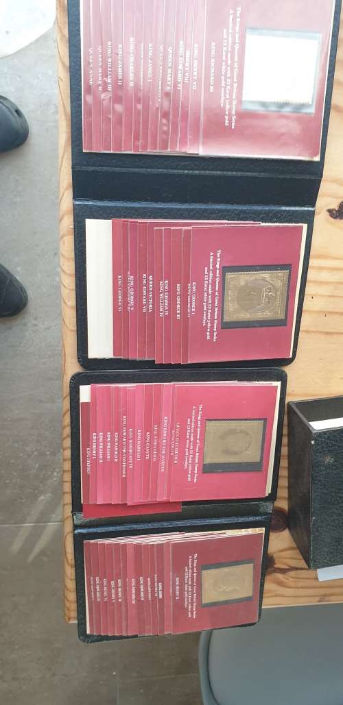 kings and queens of Great Britain gold stamp series