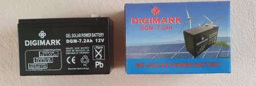 Gel solar powered battery 12v