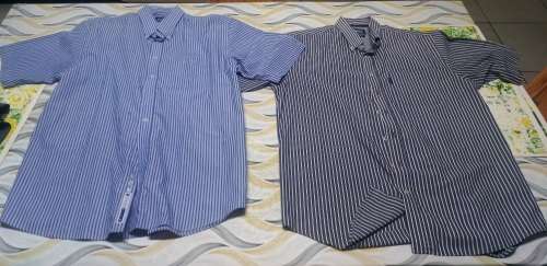 2 x Mens Short sleeve pin stripe Shirts