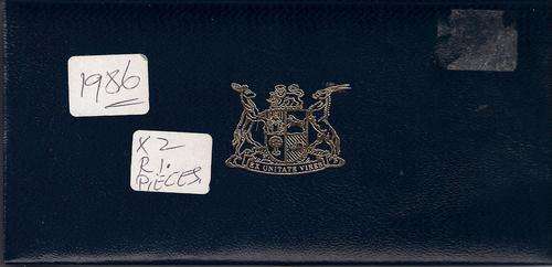 1986 Short Proof x 1 Rand Silver JHB& Nickle R see note