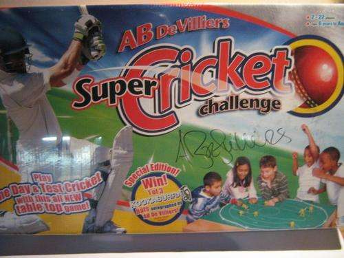 BOARD GAME: AB De Villiers Super Cricket Challenge -(2-22 players  Ages 6-Adult)