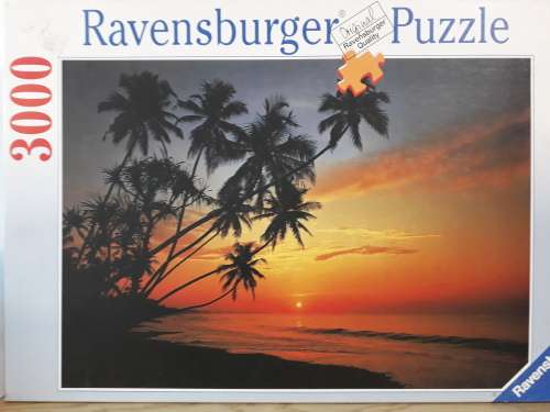 Jigsaw Puzzle - Ravensburger (Sunset over a Palm Beach) - 3000 pce