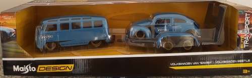 Volkswagen Van `Samba` / Volkswagen Beetle (Scale 1:24 by Maisto Design)