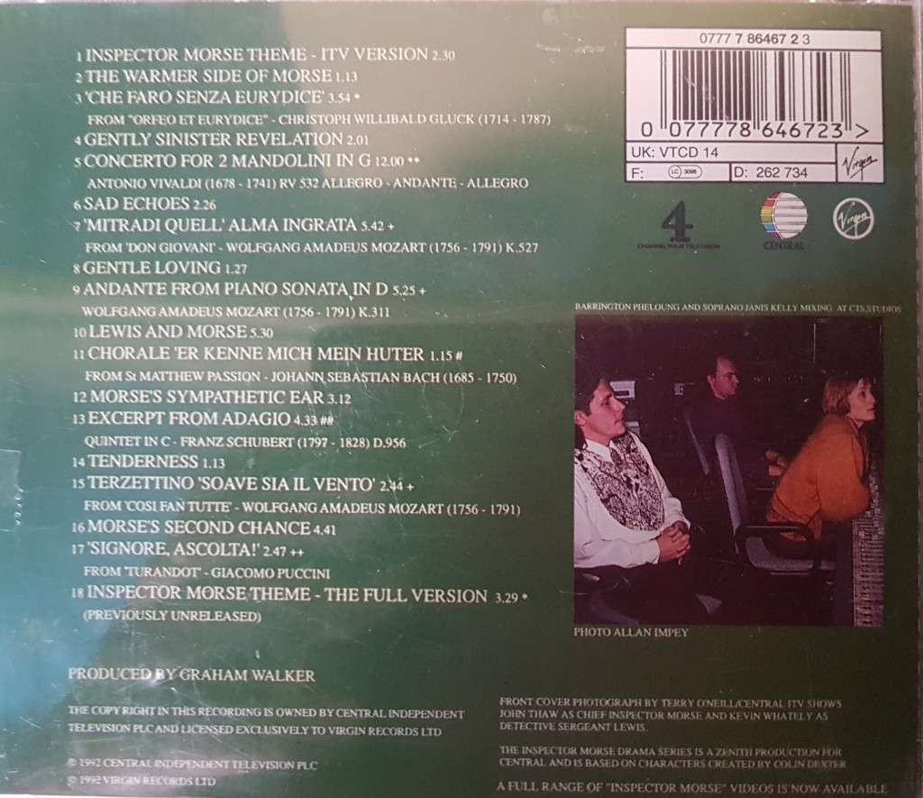 Inspector Morse Volume 2- Original Music from the ITV Series by Barrington Pheloung