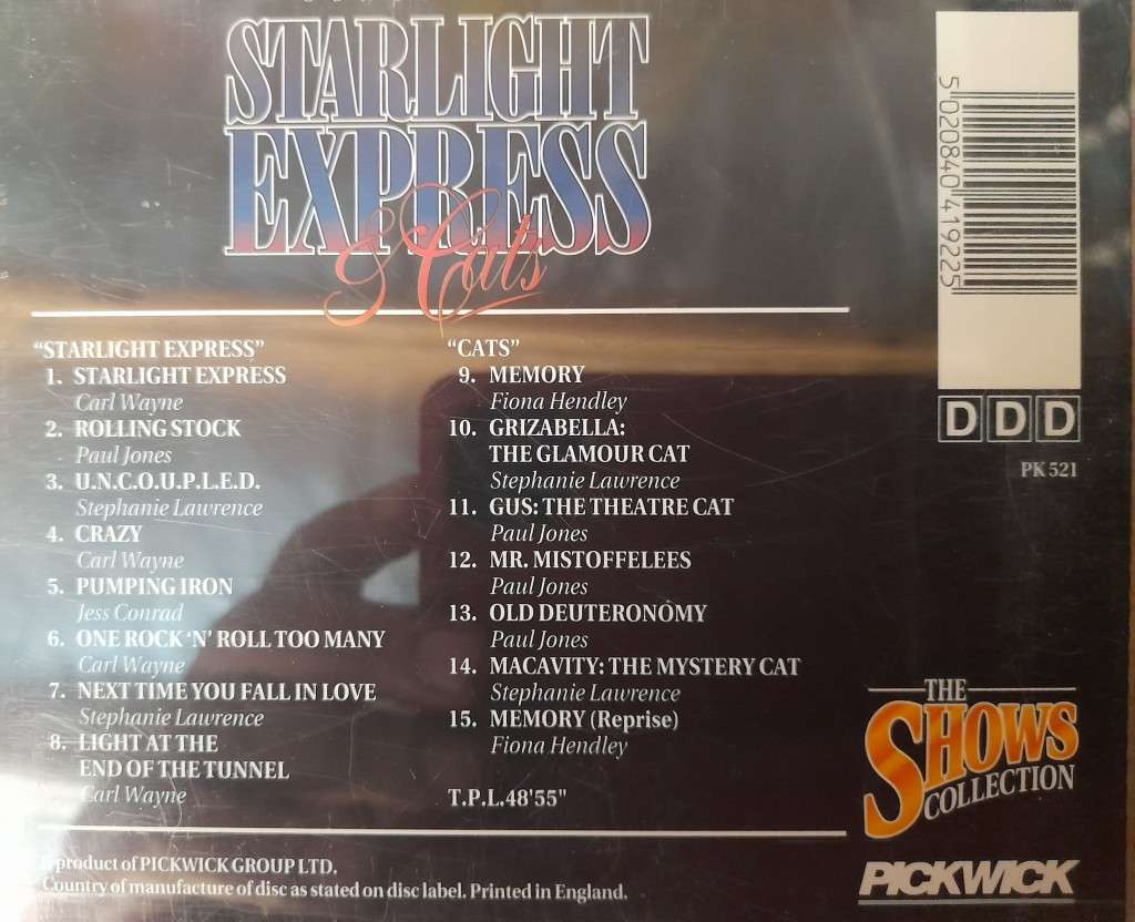 Songs from starlight Express & Cats
