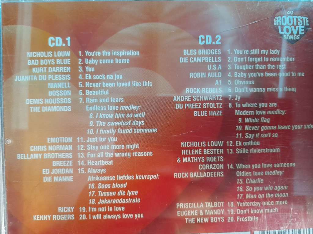 40 Grootste Love Songs (Dubbel CD)