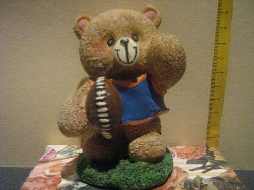 Ornament (Ceramic) - Bear (with rugby ball)