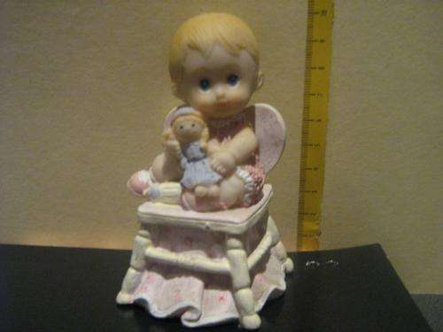 Ornament (Ceramic) - Girl Baby (on chair)
