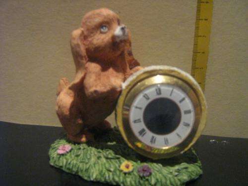 Ornament (Ceramic) - dog (with clock)