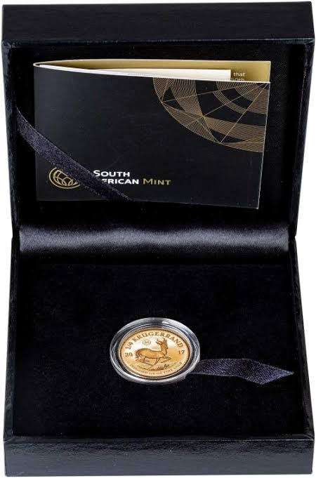 2017 South Africa 50th Anniversary Mint Mark Quarter Krugerrand Gold Proof 1/4oz Coin Box Coa