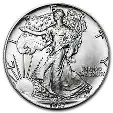 1987 SILVER AMERICAN EAGLE  -  FIRST YEAR OF ISSUE *** LOW  START***