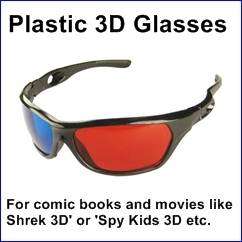 3D Anaglyph Glasses! Have your 3D Images and Movies come to life!