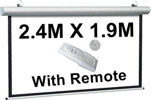 %%%THE BIG ONE!!  120" ELECTRONIC PROJECTOR SCREEN WITH REMOTE!! 2.4m X 1.9m, Valued at R2899.00