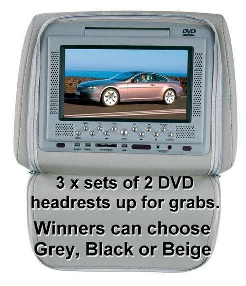 2 x Car Headrest DVD, Games, MP3, Audio CD & Photo viewer