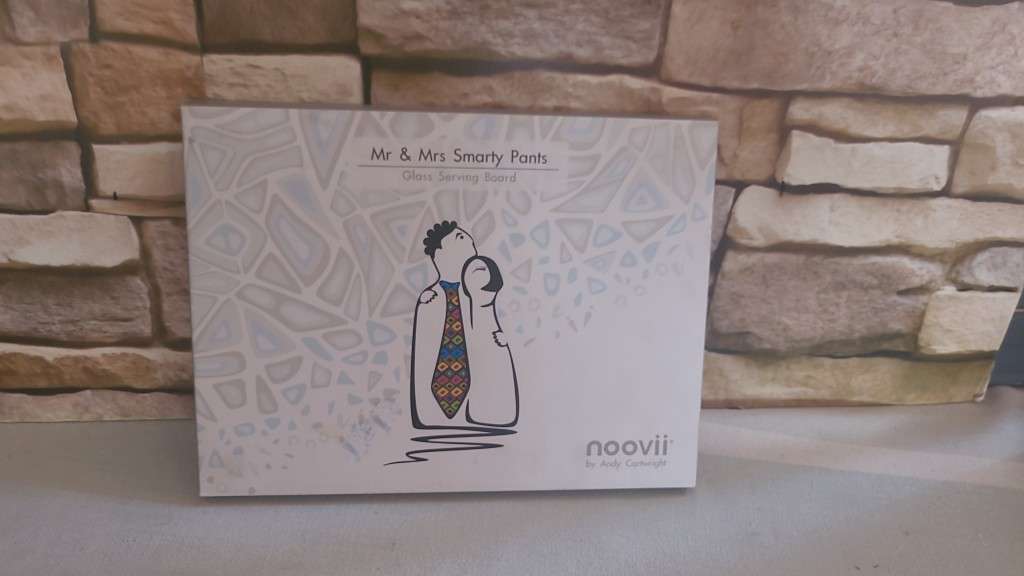 Mr & Mrs Smarty Pants - glass serving board