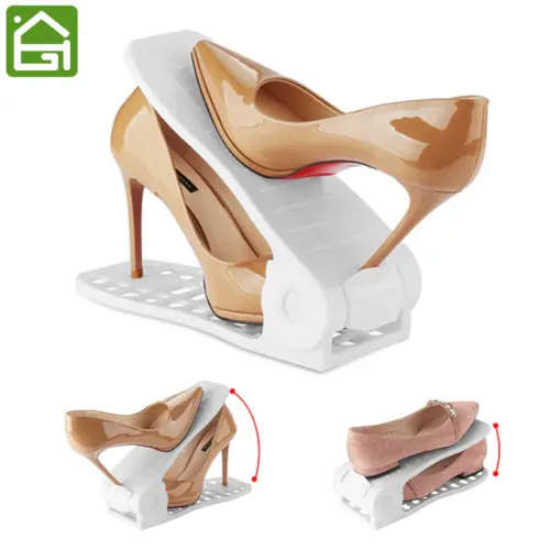 6pcs Adjustable Shoe Rack Shoe Slots Space Saver