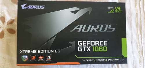 Gigabyte AORUS GeForce GTX 1060 Xtreme Edition 6G rev 2.0 - 2 year warranty remaining