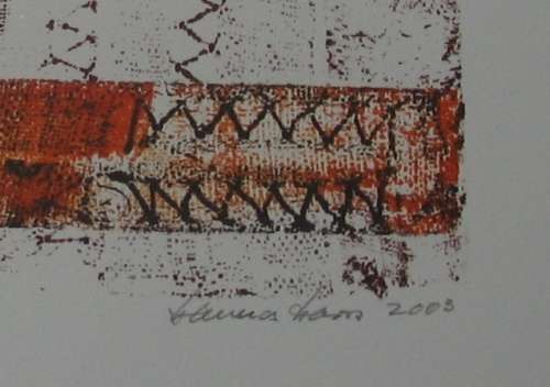 HANNES HARRS: Three BaKuba Collages: book & slipcase. PLUS signed numbered etching.