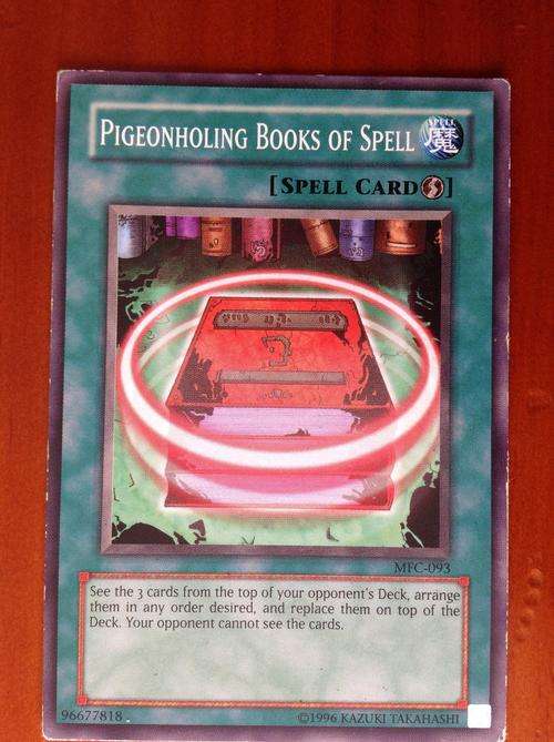 Yu-Gi-Oh! Pigeonholing Books of Spell