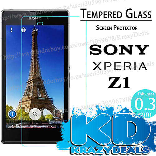Sony Xperia Z1 Tempered Glass Screen Guard - CHEAP SHIPPING :)