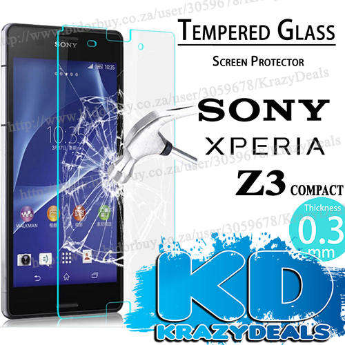 Sony Xperia Z3 Compact Mini Tempered Glass Screen Guard - CHEAP SHIPPING :)