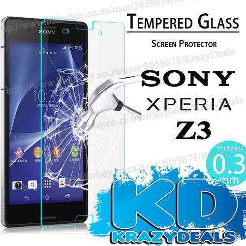 Sony Xperia Z3 Tempered Glass Screen Guard - CHEAP SHIPPING :)