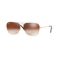 Ray Ban Caravan Sunglasses Gold and Brown lens