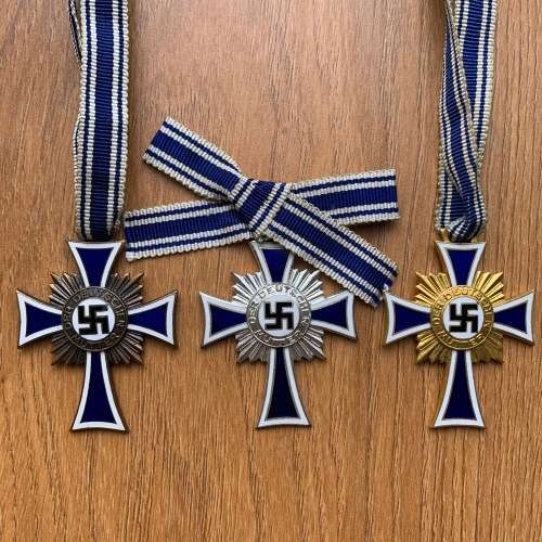 Third Reich German WW2 mother`s cross (full set)