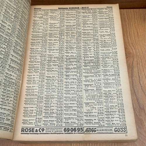 Rare WW2 Third Reich 1941 Berlin Phone book.