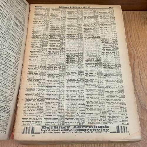Rare WW2 Third Reich 1941 Berlin Phone book.