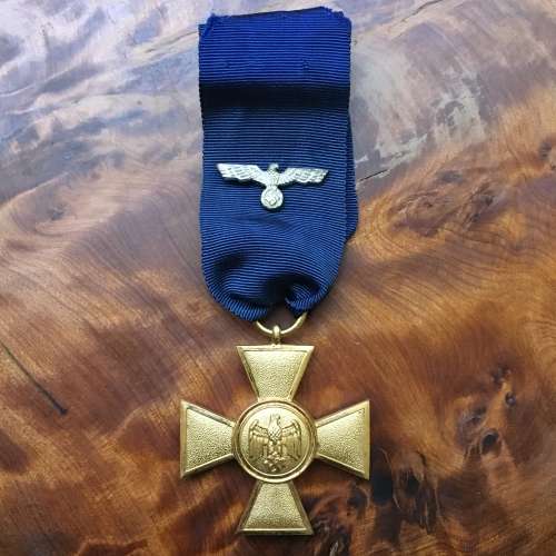 Third Reich Wehrmacht service medal 1st class