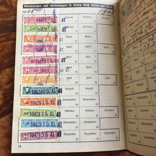 Third Reich DAF membership book RED