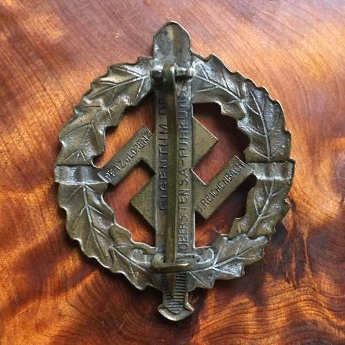 Third Reich SA sports badge