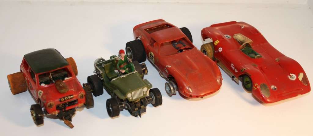 Vintage Scalextric cars (various)  4 cars