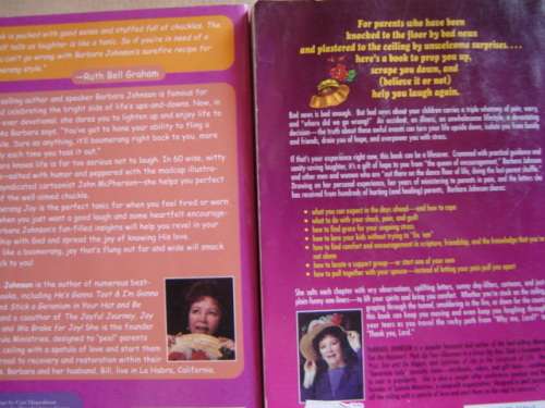 2 Barbara Johnson books Boomerang Joy and I'm so glad you told me
