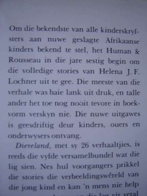 Diereland deur Helena JF Lochner